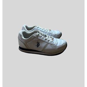 U.S. Polo Assn Size 7 Mens Casual Walking Sneakers Shoes White